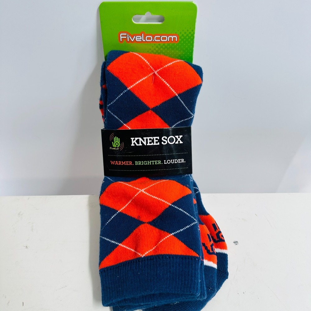 Fivelo Warmer,‎ Brighter, Louder Argyle Knee Socks Multicolor One Size NWT